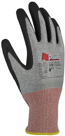 U-Power MAZURKA Arbeitshandschuhe, 12 Stück, Nylon Spandex na Technologie, 18 Nadeln zur Erhöhung der Geschicklichkeit und Passform
