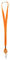 Karteo Schlüsselband mit Ausweis Jojo orange [1 Stück] Lanyard mit Sicherheitsverschluss und Ausweishalter ausziehbar mit Vinylstrap für Kartenhalter Ausweise Karten