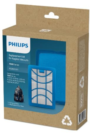 Philips Kit reemplazo para aspiradora serie 7000: filtro de entrada y escape lavables, mejora el rendimiento, mantiene la eficiencia del flujo de aire (FC8003/01)