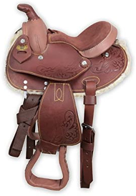 Silver Horse Sella Pony Western Texas Marrone 8” = 20 cm