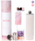 Roségoldene Wasserflaschen, 425 ml, mit Kristallen, entspannende Geschenke für Frauen, Hexerei-Zubehör, Schutzhülle, Tee-Ei, abnehmbare Kristalle (Amethyst)