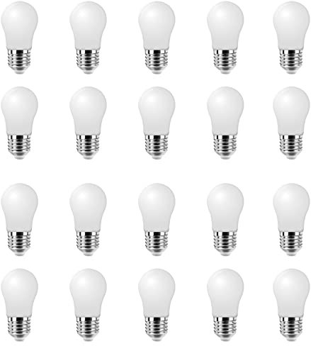 HUAMu 20er Pack E27 Edison Schraube LED Glühbirne, 3W (30W), Warmweiß, A50 Globe Glühbirne Glühbirne für Hochzeit Halloween Weihnachtsfeier Bar Stimmung Ambiente Dekor