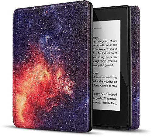TNP Étui de Protection pour Kindle Paperwhite 10e génération Version 2018, Housse et Coque Rigide en PC pour liseuse Amazon Kindle Paperwhite, réveil et Sommeil Automatique, Voie lactée
