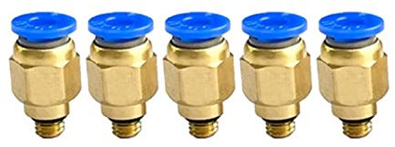 Pneumatik Steckverschraubung M5 auf 4mm 5 Stück Push In Druckluftanschluß Steckanschluss Industriequalität