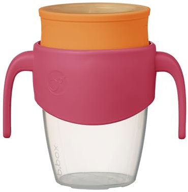 b.box Gobelet 360 | Tasse d'Apprentissage Bébé avec Rebord en Silicone | Mécanisme de Verrouillage Anti-Déversement Pratique en Balades | Passe au Lave-Vaisselle | 250 ml