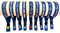 30 Blau Personalisiertes Festival Stoff Armbänder – Einlassbänder für Events, Partys & Konzerte, Stoffarmband mit individuellem Druck