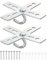 PATIKIL Soffitto Gancio Kit, 2 Set Croce Design Metallo Piastra Supporto Appendino Supporto Soffitto Ventilatore Luce Fisso per Sospensione Luce Lampadario