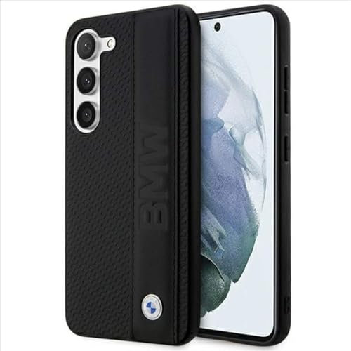 Hülle BMW BMHCS23S22RDPK S23 S911 schwarz hardcase Leather Textured & Stripe