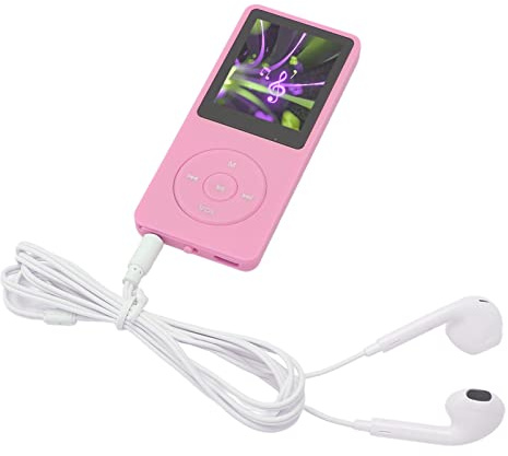 8 GB MP3 MP4-Player, 1,8-Zoll-Bildschirm Klassischer MP3-Player, 8 GB Speicher 64 GB Erweiterbar 30 Stunden Wiedergabe Multifunktions-Sportmusik-Player (Rosa)