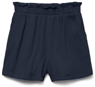 VERO MODA Damen Vmnatali Hw WVN Ga SPE Shorts, Navy Blazer, X-Small