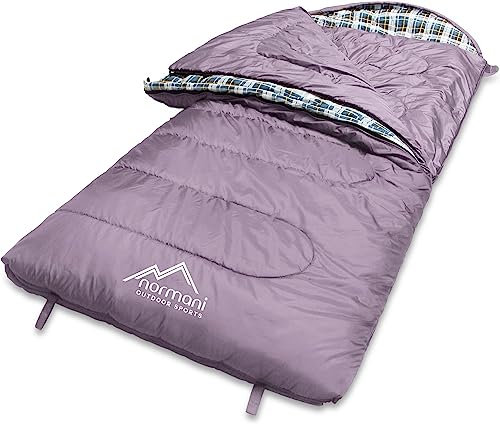 normani 4-in-1-Funktion Extrem Outdoor Schlafsack 'Antarctica' aus Nylon Rip-Stop mit 500 + 250 g/m² Hollow Fiber Füllung 220 x 90 cm Farbe Rosa Größe Rechts