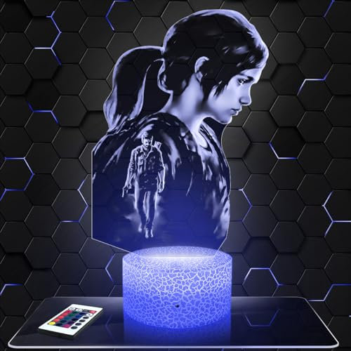 Lampe The Last of U deko Zimmer Junge Lampe 3D The Last of Uobjekt Gaming Gamer Videospiele Geschenk gedämpftes Licht Nachtlicht deko Büro. Eigenartig Geschenk Weihnachten Teenage TOP