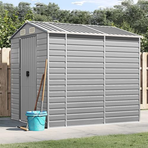 Home Hardware Businese Gartenhaus Hellgrau 191x215x198cm Stahl verzinkt