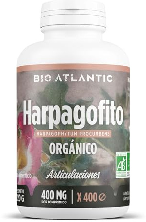 ✿ Harpagofito Orgánico - Garra del Diablo 1600 mg por dosis diaria - Articulaciones - 400 comprimidos - Alta Concentración, Formato Ahorro, Premium y Vegetal