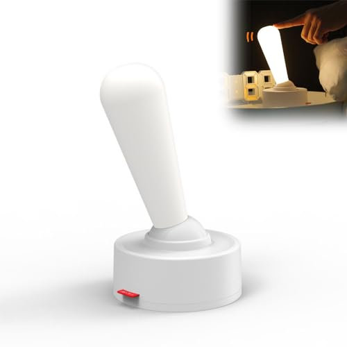 Portable Installation Intelligence Joystick Control Night Light, USB Night Light Toggle Light, Intelligent Night Light, Sleep Bedside Lamp with Atmosphere Night Light (White)