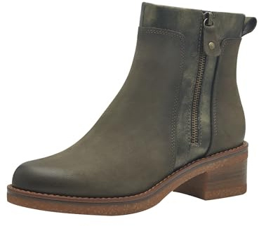 MARCO TOZZI Damen Stiefeletten mit Absatz mit Lederanteil Blockabsatz