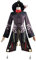 Frauen Hu Tao Cosplay -Outfit Uniform Kleid Halloween Anime Kostüme Volles Set Mit Accessoires,Brown-S