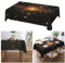 VducK Rechteckige Tischdecke, 137 x 183 cm, Bauernhaus-Tischdecke, knitterfrei, waschbar, Esszimmer-Tischdecken, goldene Funken, Tischdecke für Küche, Urlaub, Camping, Hochzeiten, Party