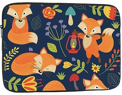FLYIFE Sunflower Bees Printed Laptop Sleeve Case - Protective Laptop Cover Bag Shockproof Notebook Computer Bag For Men And Women