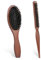 2 Stücke Sleek Bun Bürste, Wildschweinborsten Bürste Professioneller Sleek Bürste Weiche Detangler Bürste Toupierkamm Reduziert Haarbruch und Frizz Haarbürste Groß und Klein für Alle Haartypen