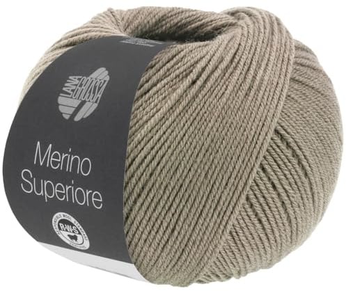 LANA GROSSA Merino Superiore | Pure, extrafeine Merinowolle waschmaschinenfest und filzfrei | Handstrickgarn aus 100% Schurwolle (Merino extrafein) | 50g Wolle zum Stricken & Häkeln | 180m Garn FB44