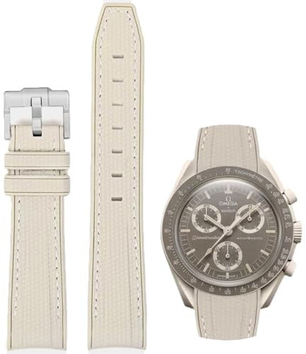 AIYIRUO Uhrenarmbänder Kompatibel mit Omega x Swatch Armband MoonSwatch,Ersatzband Armband 20mm Gummi Omega X Swatch Moonswatch Speedmaster Ersatzbandfür Männer und Frauen