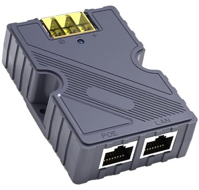 PoE-Injektor, 48-57 V 3 A GigE Passiver ABS-Überspannungs-ESD-Schutz mit LAN, 150 W 10/100/1000 Mbit/s Ultra-PoE-Adapter für Satellite Internet Kit