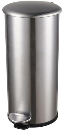 helit H2406500 - Abfalleimer „the zinc“ 12 Liter, Mülleimer Edelstahl, Treteimer mit verzinkten und flammhemmenden Innenbehälter