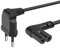 TECHZOCO Cable alimentación IEC-320 C7 acodado, Cable Alimentación Tipo C Euro, Sección 0.75 mm², Compatible con Samsung, Philips, LG Sony Sharp Panasonic LED TV Sky TV, Sky, Negro, 5 Metros