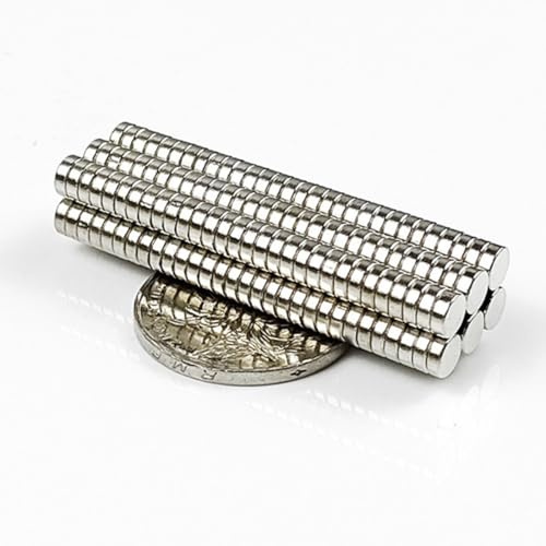 100 Stück 5 mm x 2 mm große, runde starke Mini-Magnete, super starke Mini-Magnete, verwendet für Whiteboards, Kühlschränke, Pinnwände oder Bilder