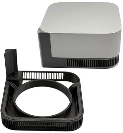 Para Mac Mini M4/ M4 Pro 2024 Ordenador de sobremesa Botón de encendido externo+soporte Accesorio,Soporte de Enfriamiento,PC Interruptor de encendido con interruptor de encendido/apagado (negro)
