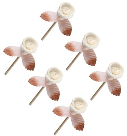 Warmhm 6stücke Aromatherapie-rattanstäbchen in Blütenform Holzperlen Diffusorstäbchen Für Aroma-öl-diffusoren Dekoration Für Zuhause Küche Und Wohnzimmer