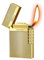 Butangas-Feuerzeug, traditionelles mit sanfter Flamme, mit Seitenrad, Matte Oberfläche, verstellbare Flamme, nachfüllbar. (Gold)
