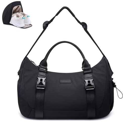 LOVEVOOK Sporttasche Damen Herren, Gym Bag, Befestigung für Yogamatte, Sporttaschen mit Schuhfach, Schwimmtasche Kleine, Weekender Reisetasche, Handgepäck Tasche für Fitnessstudio, Reise, Yoga, Sauna