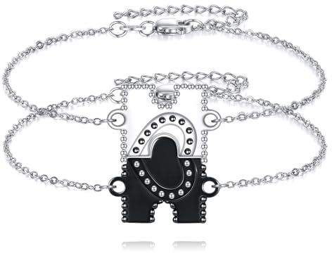 YFN Puzzle Piece Matching Armband Sterling Silber Couple Charm Armband Bff Freundschaft Schmuck Geschenke für Paare