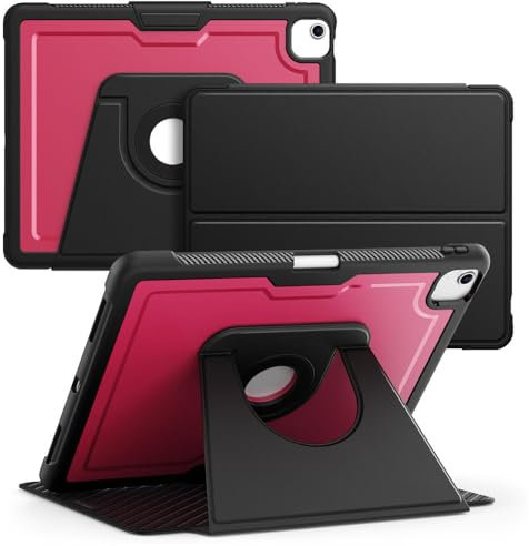 Funda desmontable de panal para iPad Pro 12.9 2022/2021/2020/2018 6th/5th/4th/3rd Generation 12.9 pulgadas de piel sintética con apagado automático y encendido TPE + protección de PC, color rojo