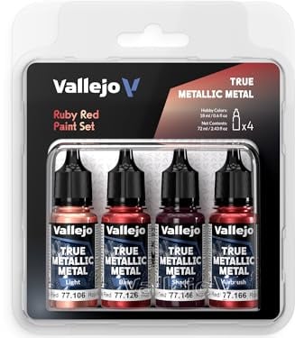 Vallejo True Metallic Metal SET 77254 Ruby Red (4x18ml)