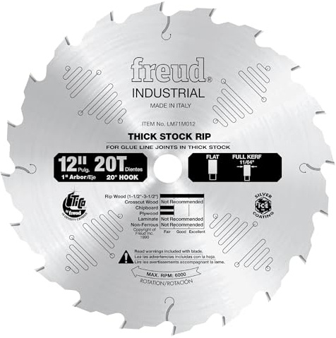 Freud lm71 m010 25,4 cm 18 Zahn FTG Dick Lager High Speed Rippen Sägeblatt mit 5/8 Zoll Arbor, LM71M012