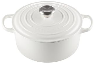 Le Creuset Signature Enameled Cast-Iron Round French (Dutch) Oven, 4-1/2-Quart, White