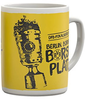Borussia Dortmund BVB Tasse zum DFB POKALSIEG kompatibel + Sticker Dortmund Forever, Mug, Kaffeetasse, Kaffeebecher