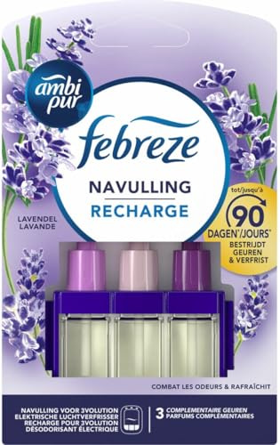 6er Pack - AMBIPUR 3volution Nachfüllset Lavendel Sensation für Lufterfrischer - 20 ml