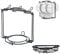 YOLIFE Tea Cups Suacers Display Stand, Disassemble Holder with 6 Hooks for Coffee Mugs Cups, Iron Rack, Matte Black