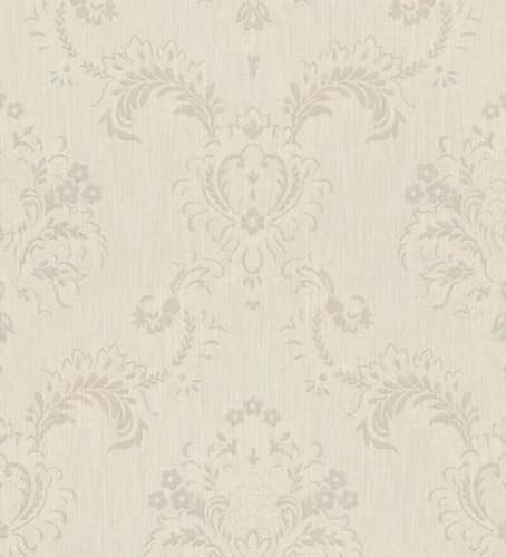 Casa Padrino Barock Textiltapete Beige/Grau 10,05 x 0,53 m - Hochwertige Wohnzimmer Tapete im Barockstil