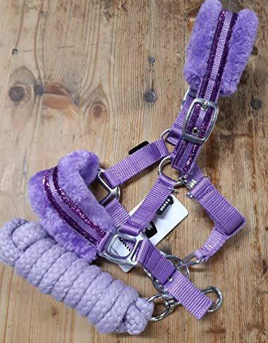 Horka Halfter Set Gr. Shetty Halfter & Führstrick lavendel