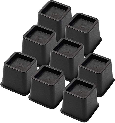 Betterhöhungen, 7,6 cm, strapazierfähig, quadratisch, Möbelrahmen, Lift für Couch, Stuhl, Schreibtisch, Sofa und Etagenbett, 8 Stück