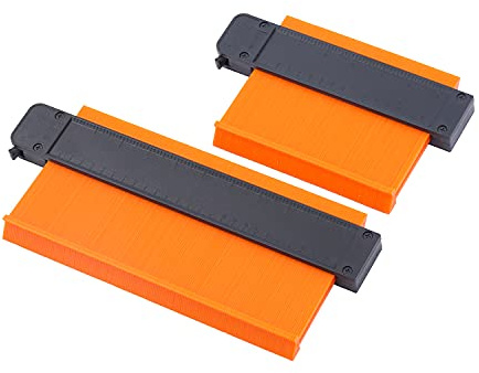 TOPWAY 10 & 6 Multifunctional Contour Duplicator Meter with Lock, Plastic Profile Gauge Irregular Ruler Measuring Tool for Professional Accurate Measurement Wood & Tiles