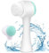 Spazzola per la pulizia del viso 2 in 1, spazzola manuale in silicone, sistema di pulizia profonda della cheratina della pelle, pori super morbidi, adatta a tutti i tipi di pelle, colore blu