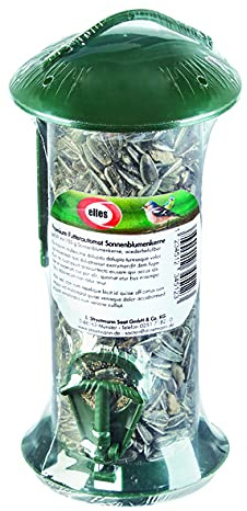 elles Futterautomautomat mit Sonnenblumenkernen, - Vogelfutter für Wildvögel, 1er Pack (1 x 0.25 kilograms)