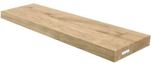 holz4home® Wandregal ohne Baumkante 70 cm Länge, Hellgrau Geölt I Schweberegal mit Befestigung im modernen Stil