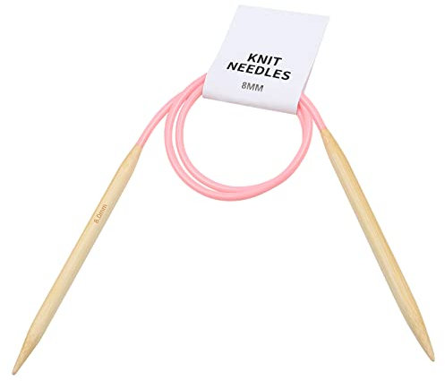 Coopay Rundstricknadel 80 cm, 8,0 mm Bambus Stricknadel Rundstricknadeln Nadelspiel